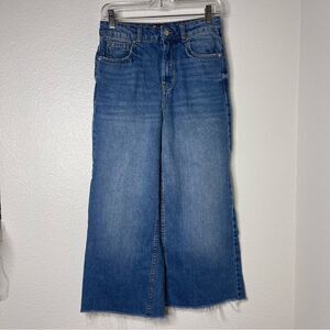 ASOS Designs Wide Leg Blue Denim Jean Pants Size 28”